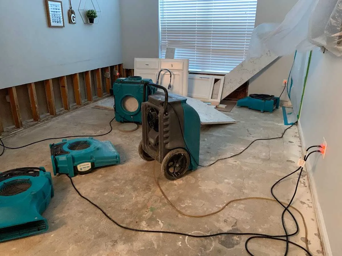 Dehumidifier in flood-cut room for Water Extraction & Removal in Huntington Park